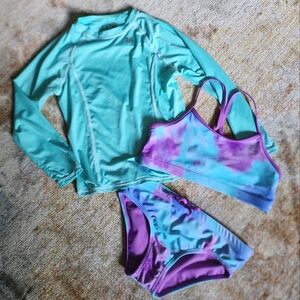 Zero X Posur 3 Piece Tie Dyed Swim Set